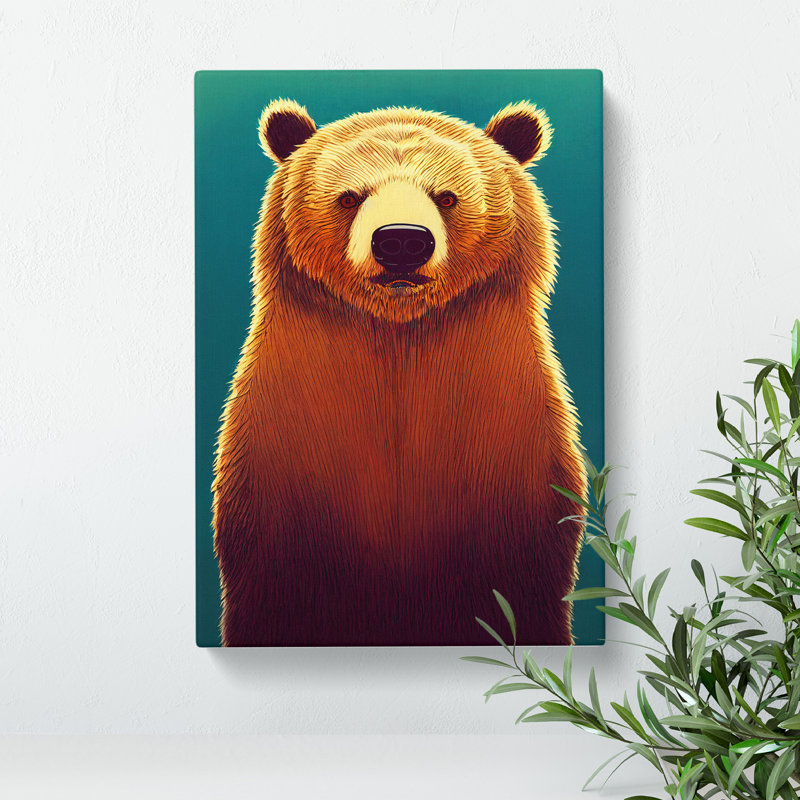 Young Bear - Wrapped Canvas, 50cm H x 35cm W x 3cm D