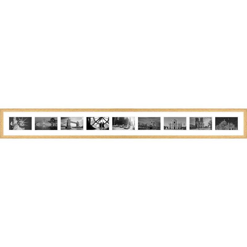 Kyzar Wood Picture Frame with Mat, Natural Brown, 10 x 15 cm