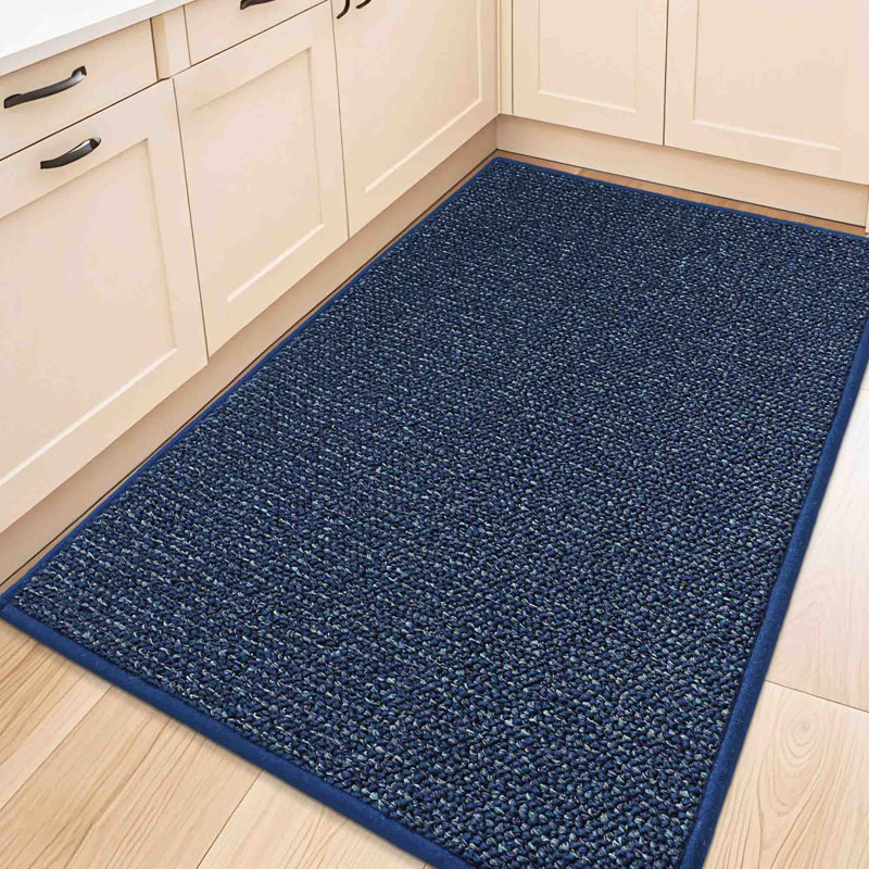 Tapis de cuisine lavables antidérapants, Bleu