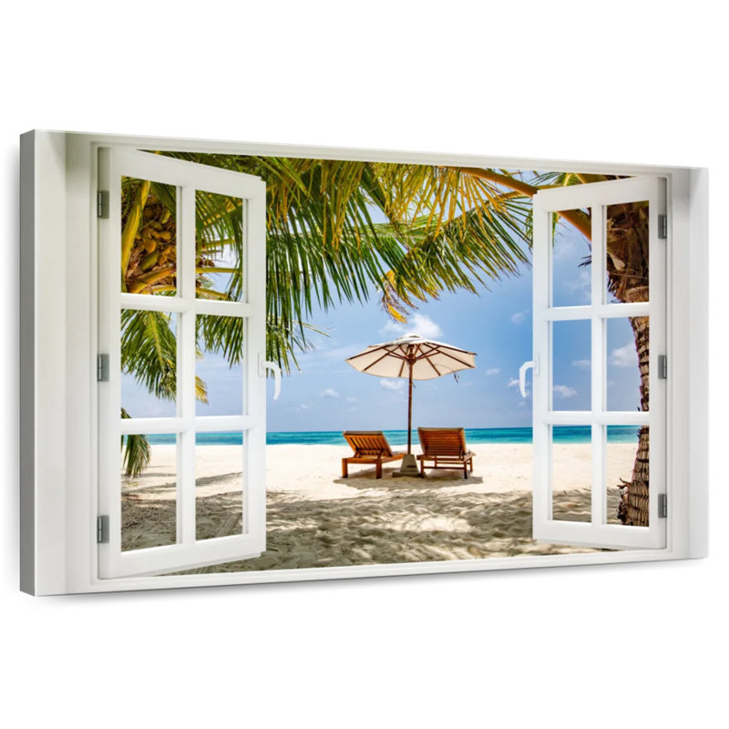 " Beach Window ", 16" H x 24" W