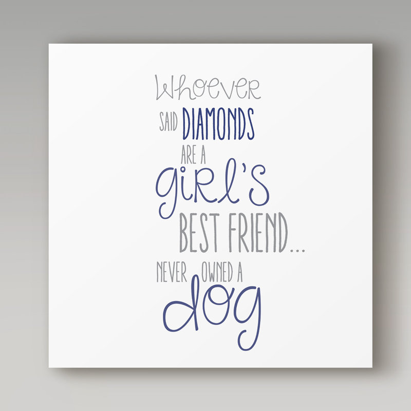 Keishawna «Best Friend», art textuel sur toile tendue, H 18 po x l 18 po