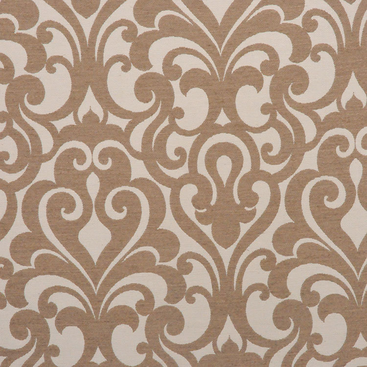 Allure Damask Fabric, Parchment