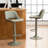 Swivel Adjustable Height Bar Stools, Faux Leather Upholstered Counter Stools, Modern Pub Stools-2067230982