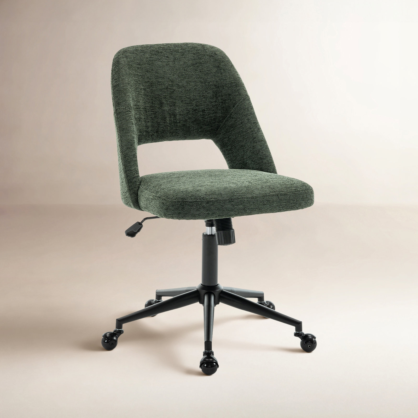Gramercy Office Chair with Lumbar Support, Green Fabric