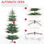 Arbre de Noël artificiel 7,5 pieds avec 1218 branches réalistes, conception à ouverture automatique et base en acier pour une installation facile