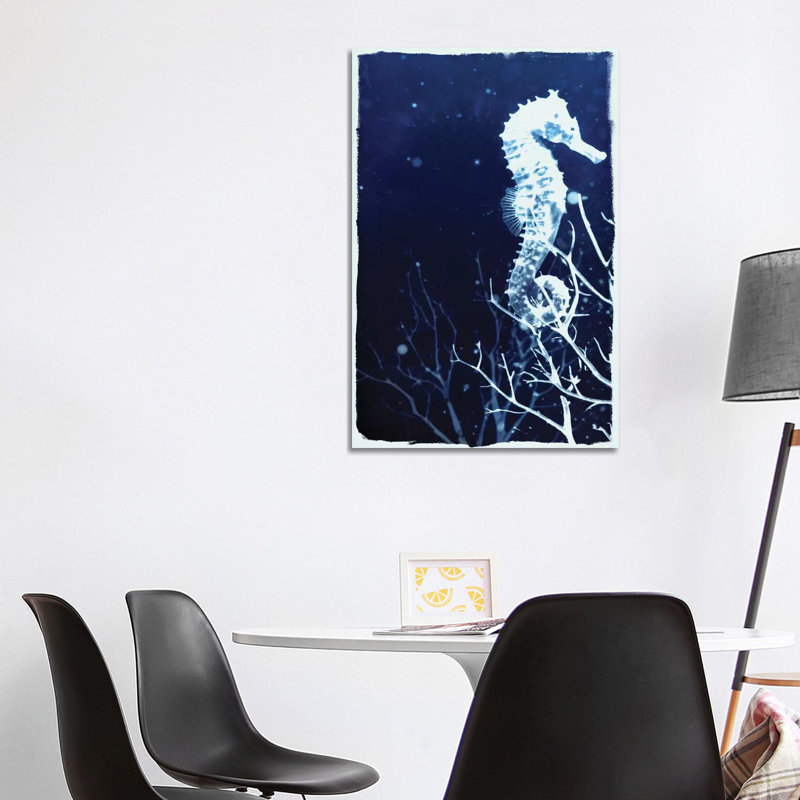 Indigo Seahorse by 33 Broken Bones - Wrapped Canvas Gallery-Wrapped Canvas Giclée, 101.6 cm H x 66.04 cm W x 1.91 cm D