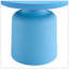 Table d'appoint ronde en plastique bleu clair, élégante et polyvalente