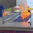 36'' x 12'' Rectangle Glass Fire Pit Wind Guard | Outdoor Fire Pit Accessory
