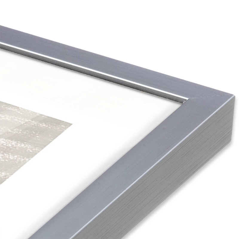 Motif de beauté balayée par le vent, H 19,25 po x l 25,25 po x P 1,25 po, Cadre simple en chrome poli poli