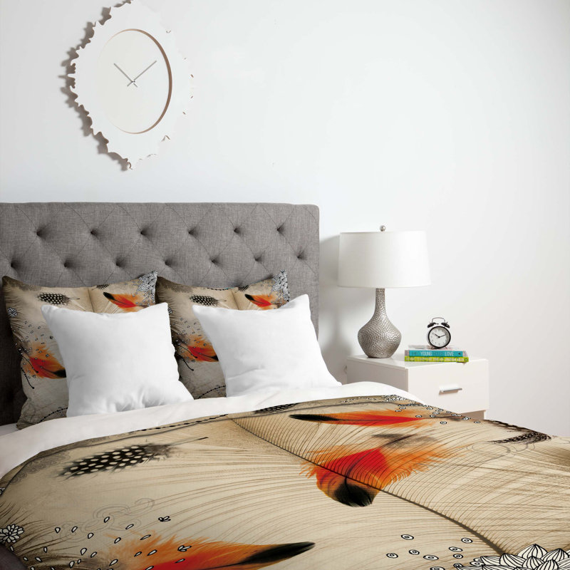 Housse de couette Feather Dance, Housse de couette simple / simple TG et 1 taie dé, Polyester