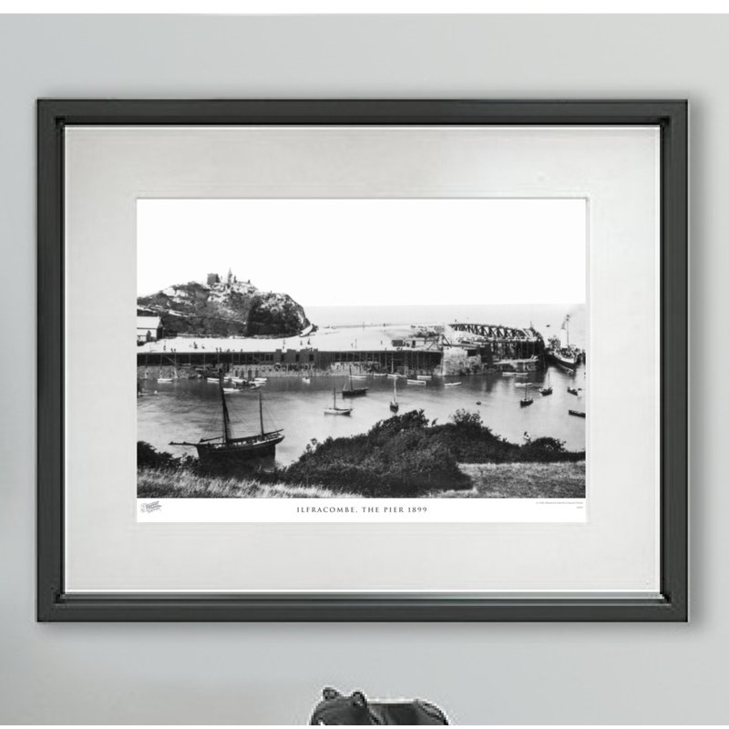 Ilfracombe, The Pier 1899 - Single Picture Frame Print, 45cm H x 60cm W x 2.3cm D