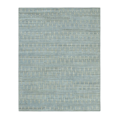 Hand Knotted Silk and Wool Rug