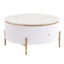Table basse de rangement moderne, 2 grands tiroirs, motif en marbre exquis, pieds ronds élégants et spacieux-1568623654