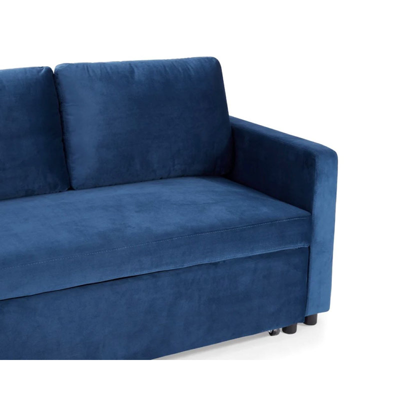 3 Seater Velvet Sofa, Navy
