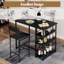 Upholstered Counter Stool with Metal Frame-1471255395