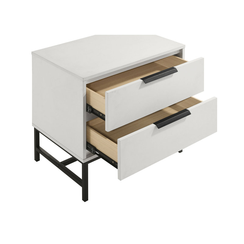 2-Drawer Nightstand Bedside Table
