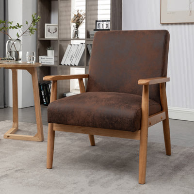25.38'' Wide Wood Frame Armchair