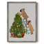 Échelle de bouledogue français de Noël, reproduction encadrée en bois massif-516835121