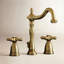 Robinet de salle de bain à deux poignées et à 3 trous à fixation sur comptoir avec bonde mécanique Kingston Brass-38133005