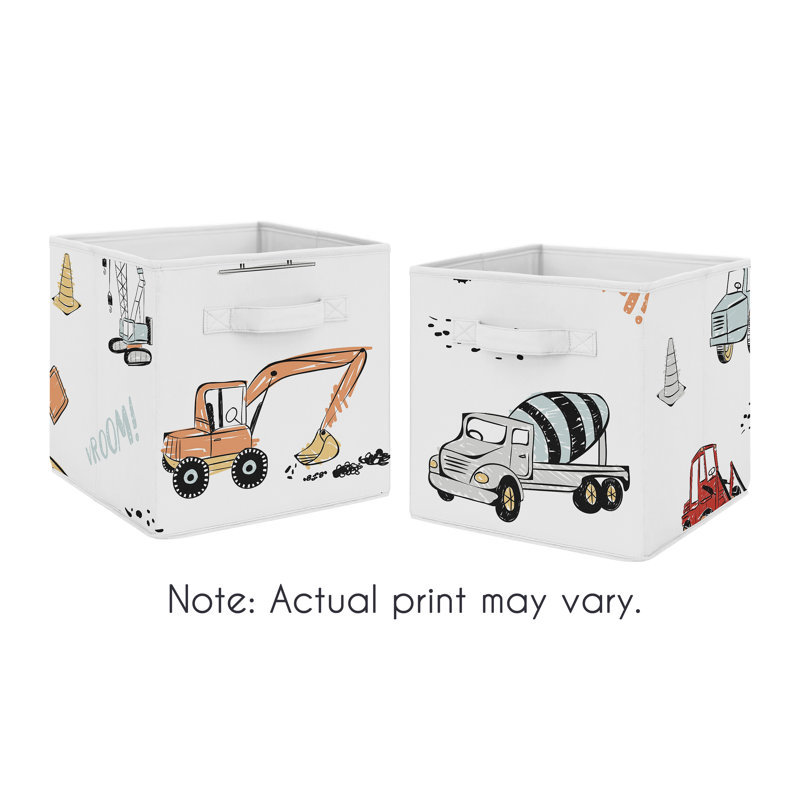 Construction Truck Storage Fabric Bin Set