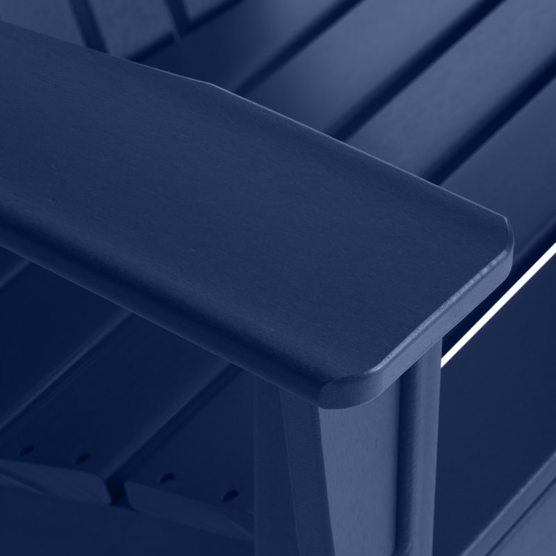 Ensemble de chaise Adirondack en plastique avec repose-pieds Altura, Bleu marine