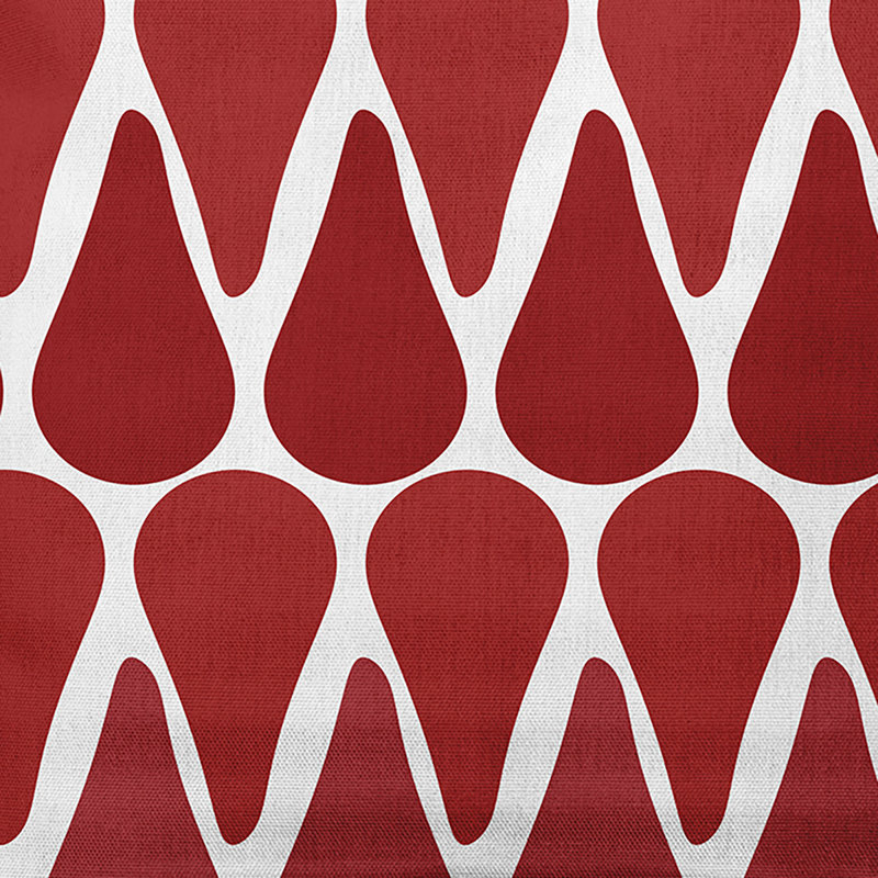  Housse et insert pour coussin d'extérieur rectangulaire Watermelon Seeds, Rouge