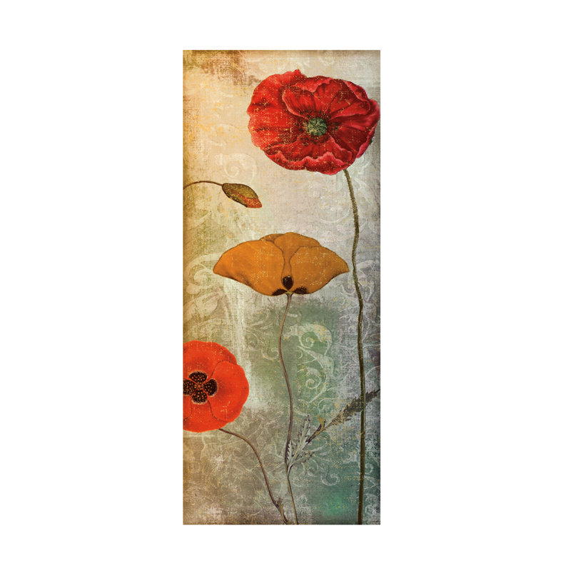 Art sur toile «Bachelor Sasha Dancing Poppies I», H 19 po x l 8 po