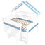 Lit mezzanine double avec toit à baldaquin et armoire de rangement, blanc et bleu-1302420757