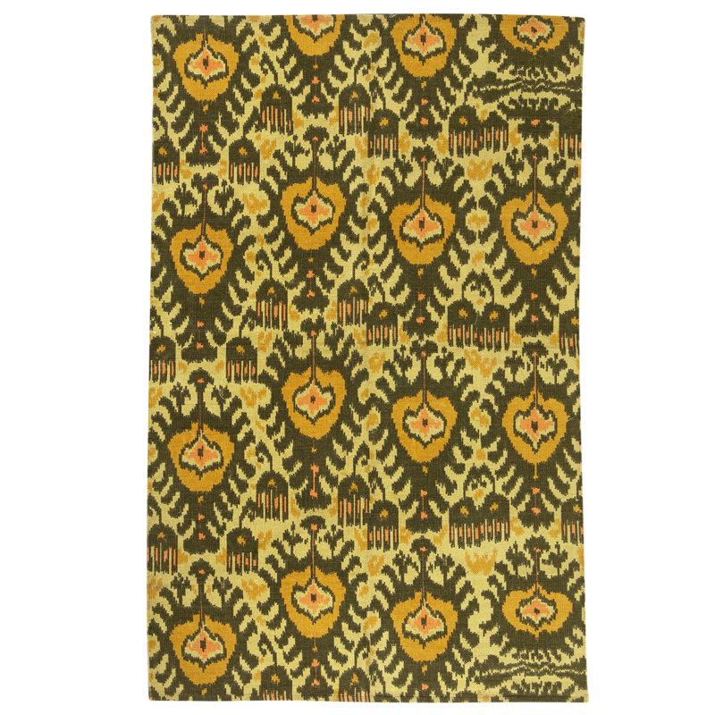 Flatweave Wool Ikat Area Rug in Multi