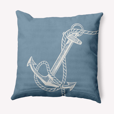 Nautical Nights Anchor & Rope Square Pillow Cover & Insert