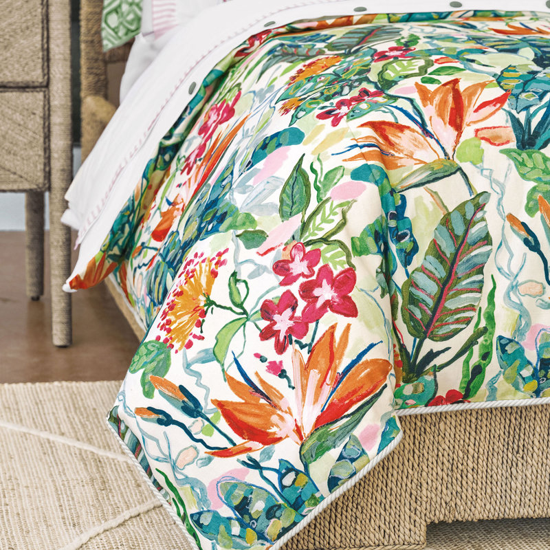 Varenna Botanical Button-Tufted Comforter, Daybed Comforter