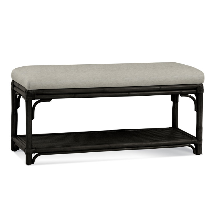 Summer Retreat Wicker Shelf Storage Bench