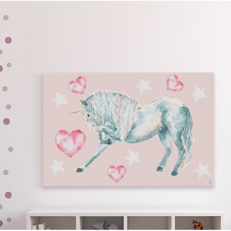 Reproduction de licorne sur toile tendue Powersville, H 8 po x l 12 po