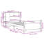 Bookcase Bed Without Mattress Solid Wood Pine-811632141