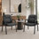 23.62" W Stackable Conference Waiting Room Reception Chair with Metal Frame