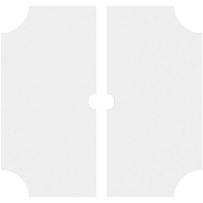 Locke White PVC Contemporary Ceiling Medallion, 12" Diameter