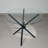 Round Glass Top Metal Base Dining Table