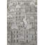 Tapis décoratif gris et beige à motif de ville antique-1078502955