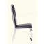 Ensemble de 2 chaises d'appoint en cuir synthétique noir Cyren et acier inoxydable