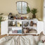 Armoire d'appoint avec 4 portes-miroirs Elegent