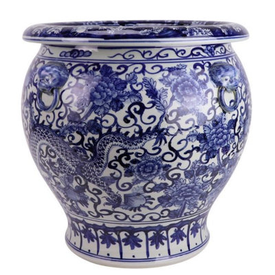 Dragon & Floral Fishbowl