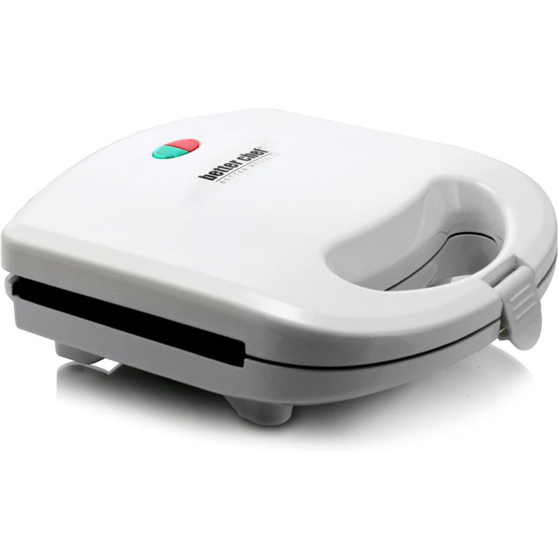 Better Chef White Nonstick Sandwich Maker Grill – Compact Electric Press For Quick Sandwiches