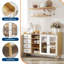 55" Modern Kitchen Buffet Sideboard with Adjustable Shelves-1363143446