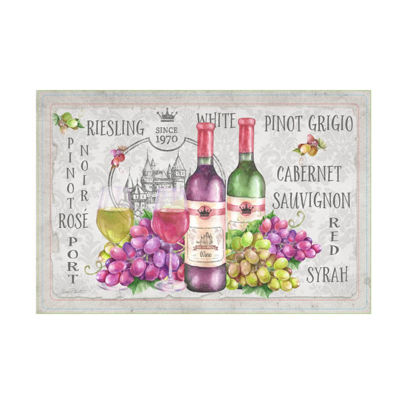 Art sur toile Jean Plout Whimsy Wine, H 22 po x l 32 po x P 2 po