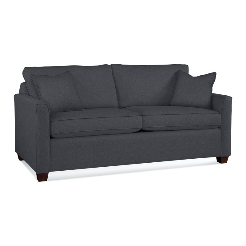 Charleston 77" Sleeper Sofa, Elite Ash 100% Polyester, Java, Gel Memory Foam
