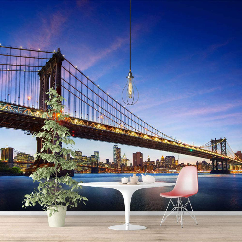 Modern City Buildings Peel & Stick Border, 100" L x 144" W