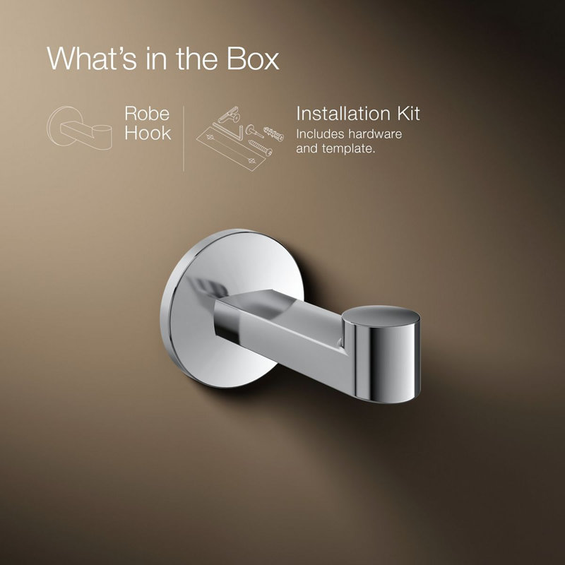 Components™ Robe Hook, Polished Chrome
