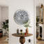 Round Glass Diamond Accent Wall Clock