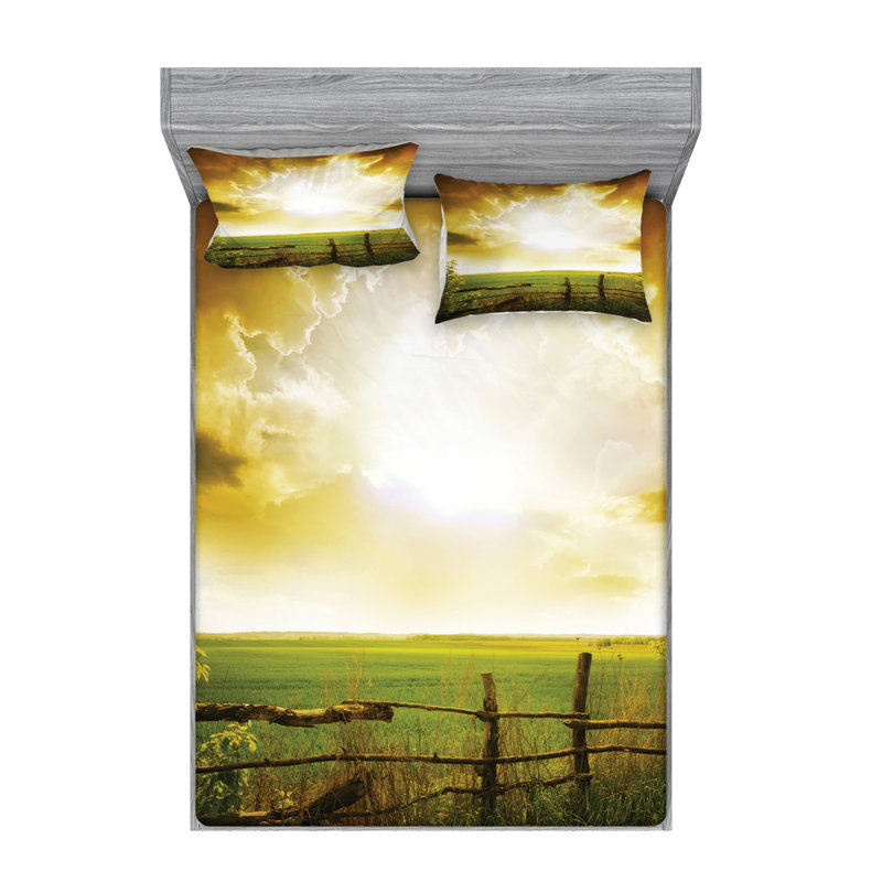 Microfiber Sheet Set, Queen Sheet Set with Fitted Sheet