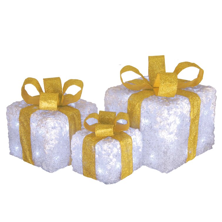 Assorted Glitter Gift Box Set Of 3